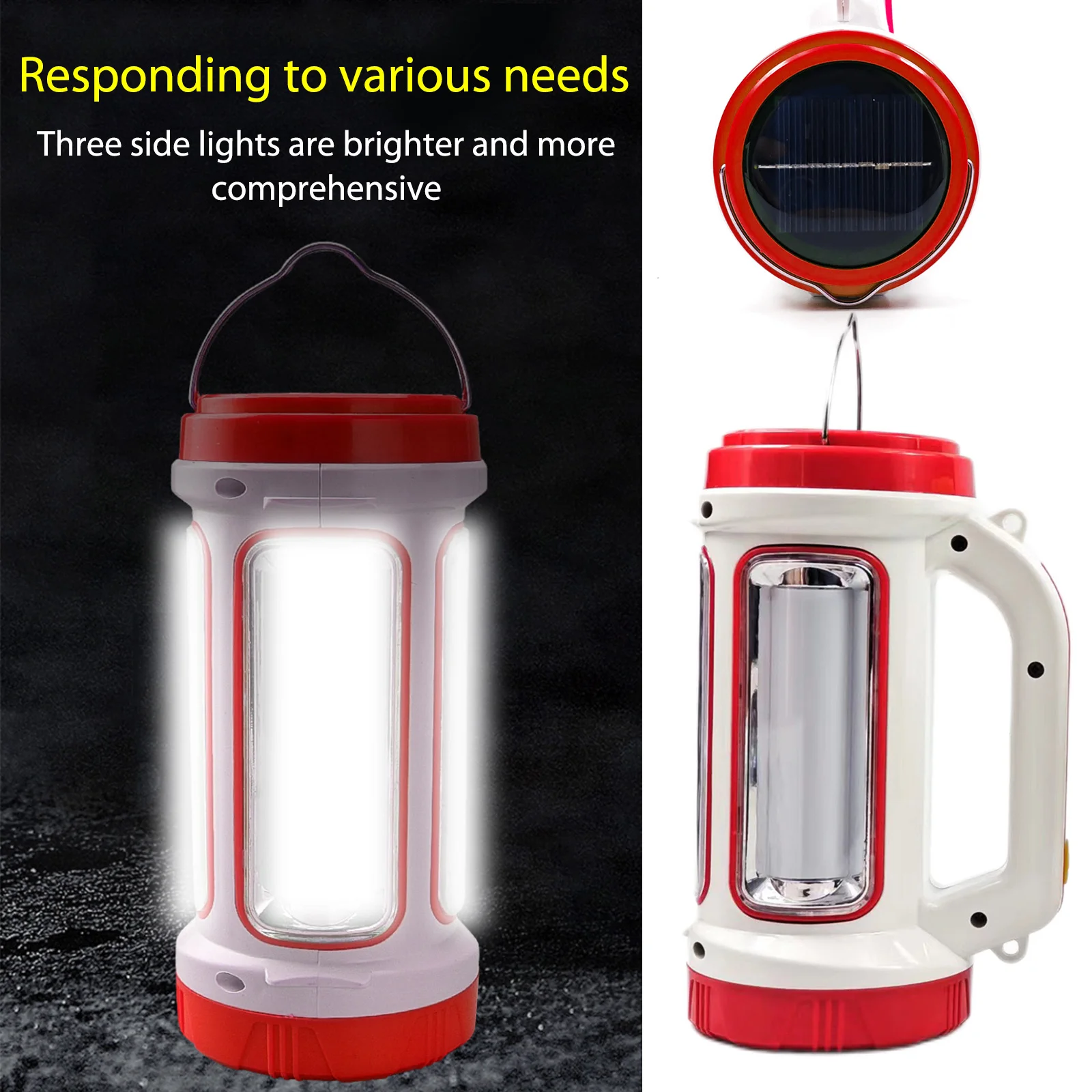 Solar Camping Light LED/COB Portable Lanterns 2000mAh Battery Lighting Equipment