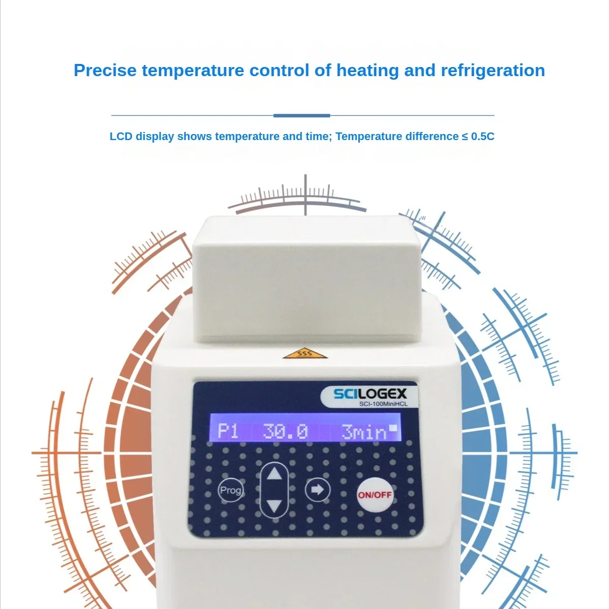 SCILOGEX New SCI-100MiniHCL with Hot Cover Heating and Cooling Mini Metal Bath Laboratory Professional Metal Bath