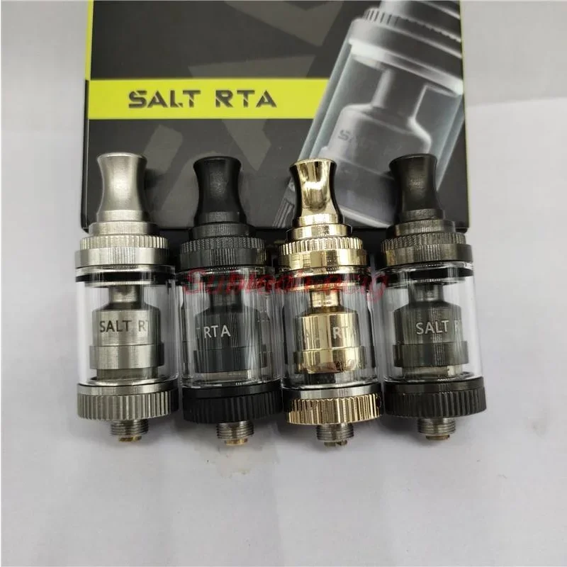 SALT RTA Atomizer 2ml/3.5ml Tank 18mm Diameter Top Fill System Single Coil Adjustable Airflow Bubble Glass Tube Vape Pen Ecig