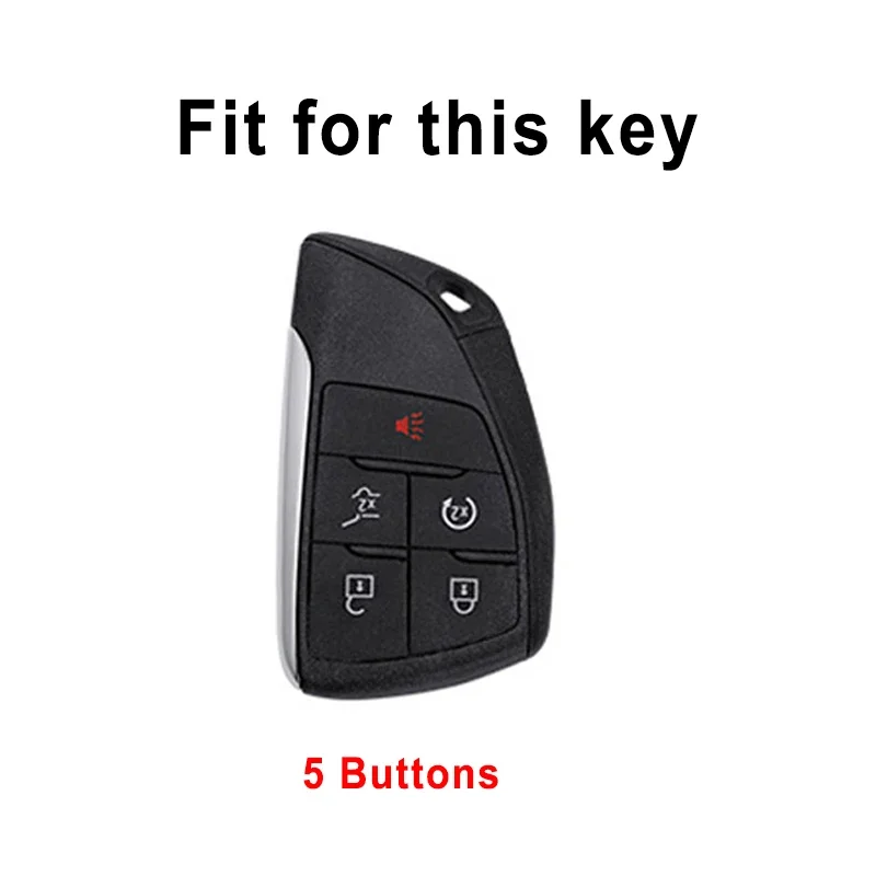 5 Buttons Car Key Case Fob Cover Shell for Chevrolet Tahoe Suburban for GMC Yukon for Buick ENVISION S Plus Avenir 2020 - 2023 view 2