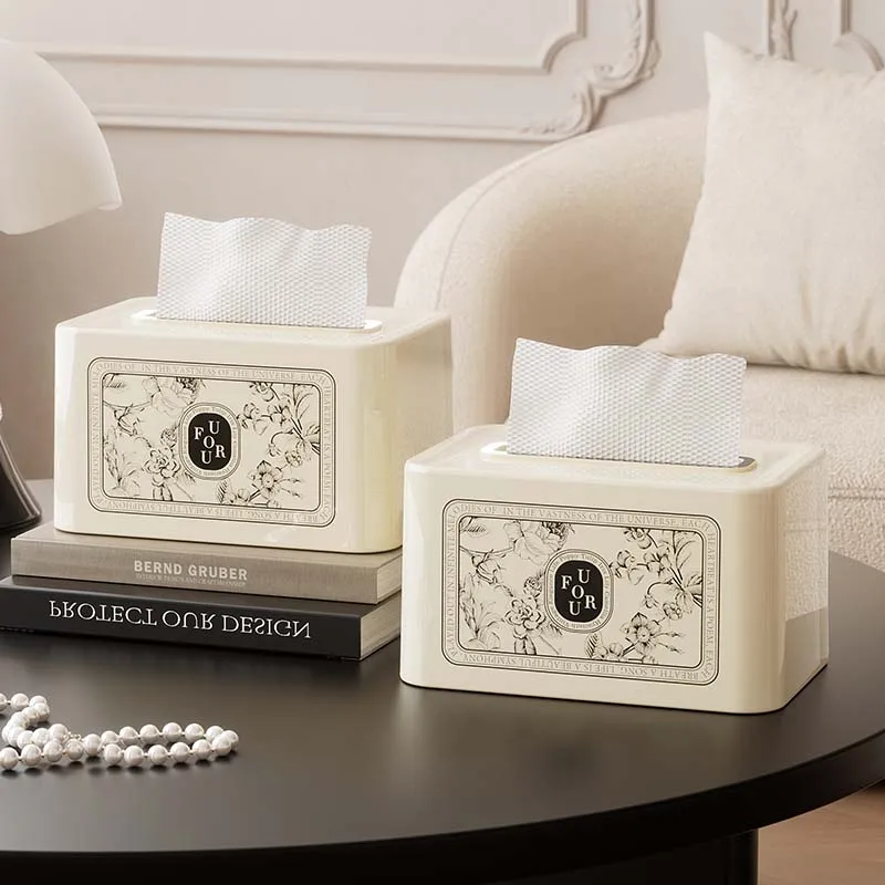 Tissue box living room light luxury home dining table creative cute art advanced sense tea table decoration paper box