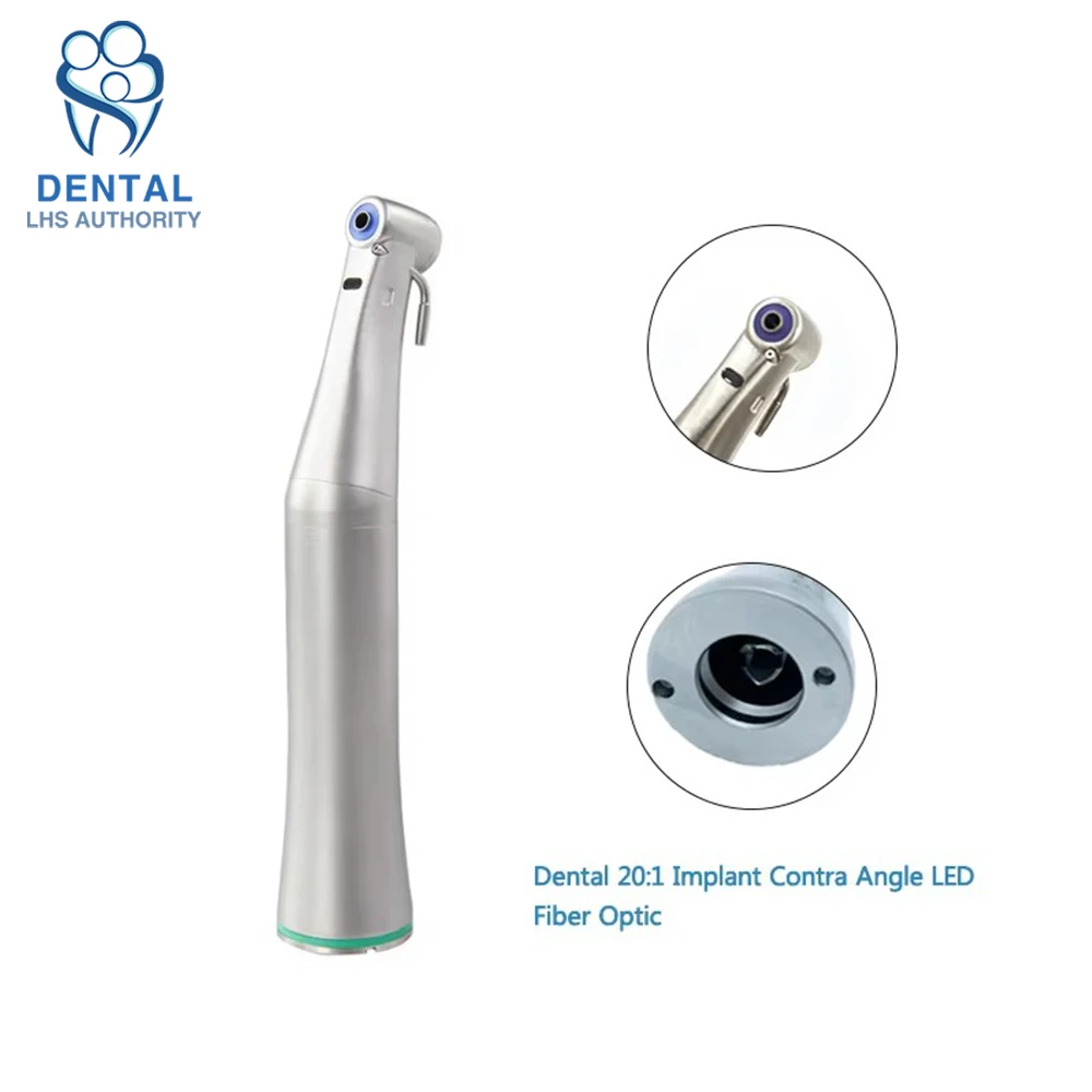 

Sale Dental 20:1 LED Low Speed Handpiece Fiber Optic Implant Reduction Contra Angle Push Putton Dentistry Instruments