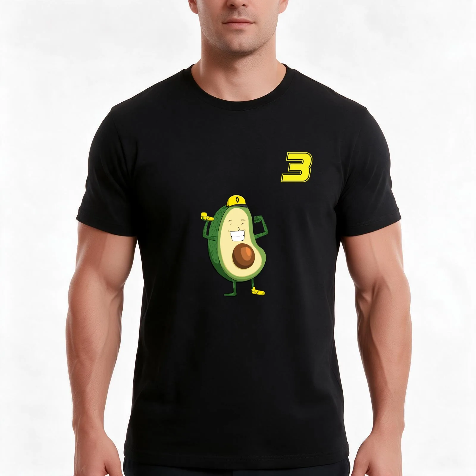 Daniel Avocado (Ricciardo) Number T-Shirt, Summer Casual Cotton Tee, Oversized Streetwear Tops, Vintage Graphic Print