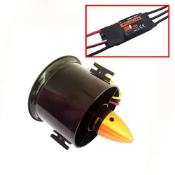 Jasne zdjęcie 70mm 6 ostrze wentylator kanałowy efr, z 3000KV silnik bezszczotkowy, z 50A esc, dla zdalnie sterowanego samolotu części modelu