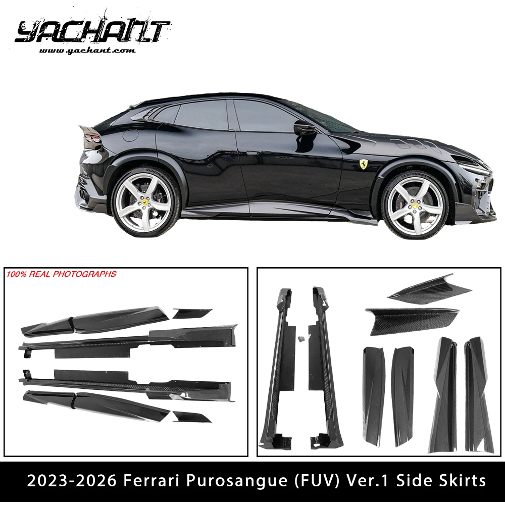 New Arrival PCF Partial Carbon Fiber Bodykit Fit For 2023-2026 Ferrari Purosangue FUV Non Wide Body Kit Hood Bumper Side Skirts