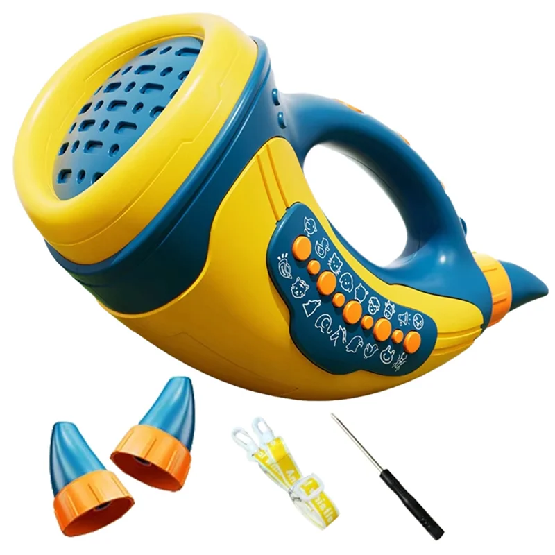 Buzina de sopro musical elegante para crianças com 30 sons de animais, brinquedo amplificador de som para capacidade pulmonar e jogo divertido, presente de aniversário