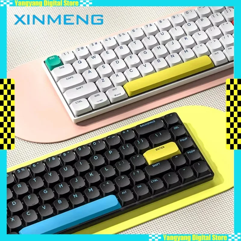 

Xinmeng C68 Mechanical Keyboard 3 Mode Low Profile Wireless Bluetooth RGB Hot Swap Office Keyboard for IPad Tablet Mac Pc Gamer