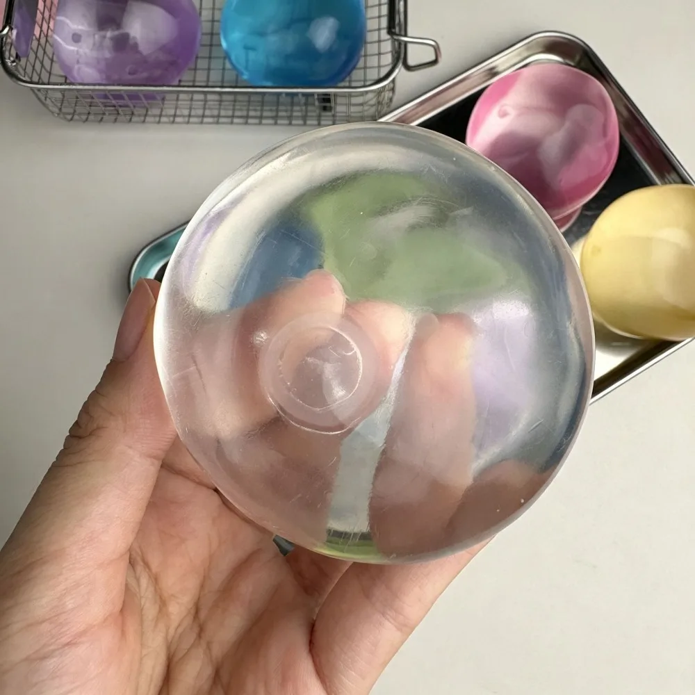 Soft Coconut Oil Round Stress Ball Petrolatum Material Ultra-transparent Squeeze Sensory Fidget Ball Stress Relief Shapeable