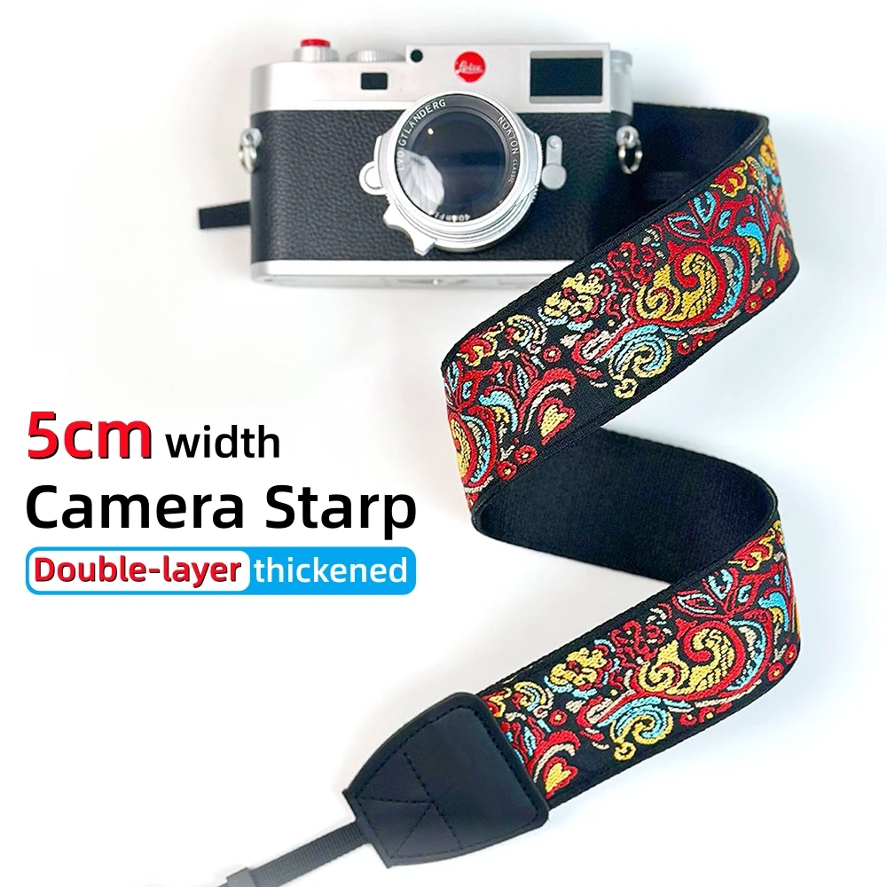 Vintage Camera Neck Strap for Nikon ZF Z50 II Sony ZV-E10 Canon R50 R10 R8 Sony A7M4 A6400 A6600 Fuji XT50 XT5 X-S20 Accessories