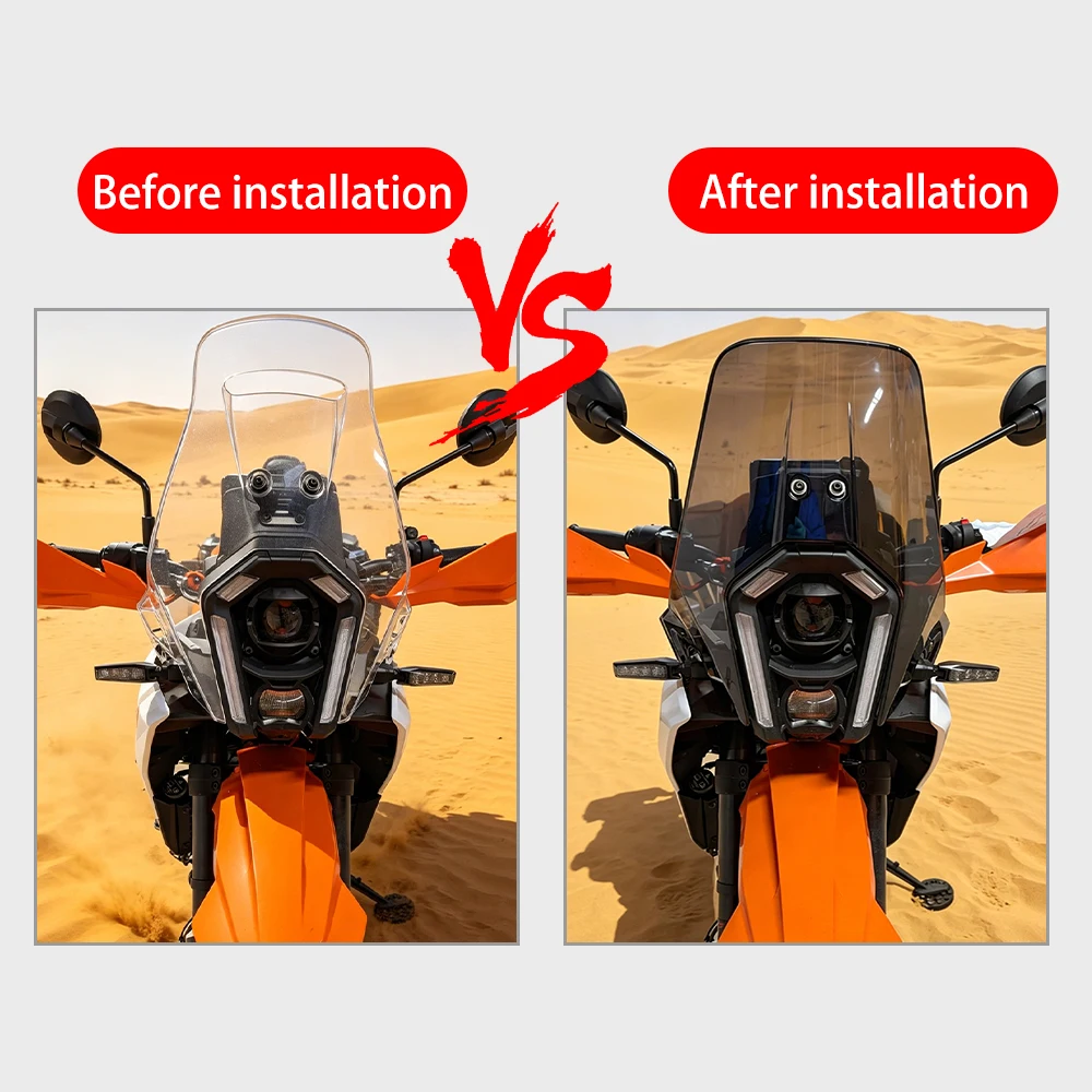 FOR 390 Adventure R / X 2025-2026 Motorcycle Rally Windscreen Windshield Flyscreen Sport Screen Guard Wind Deflector Visor Viser
