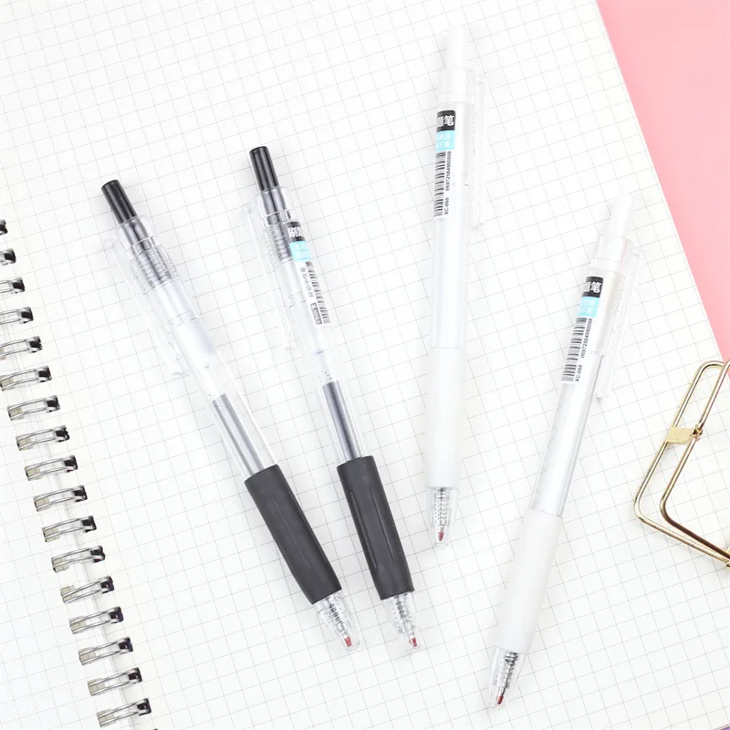 Bolígrafo de firma para estudiantes, pluma neutra simple de 5 piezas, tipo de prensa, papelería de Oficina Creativa