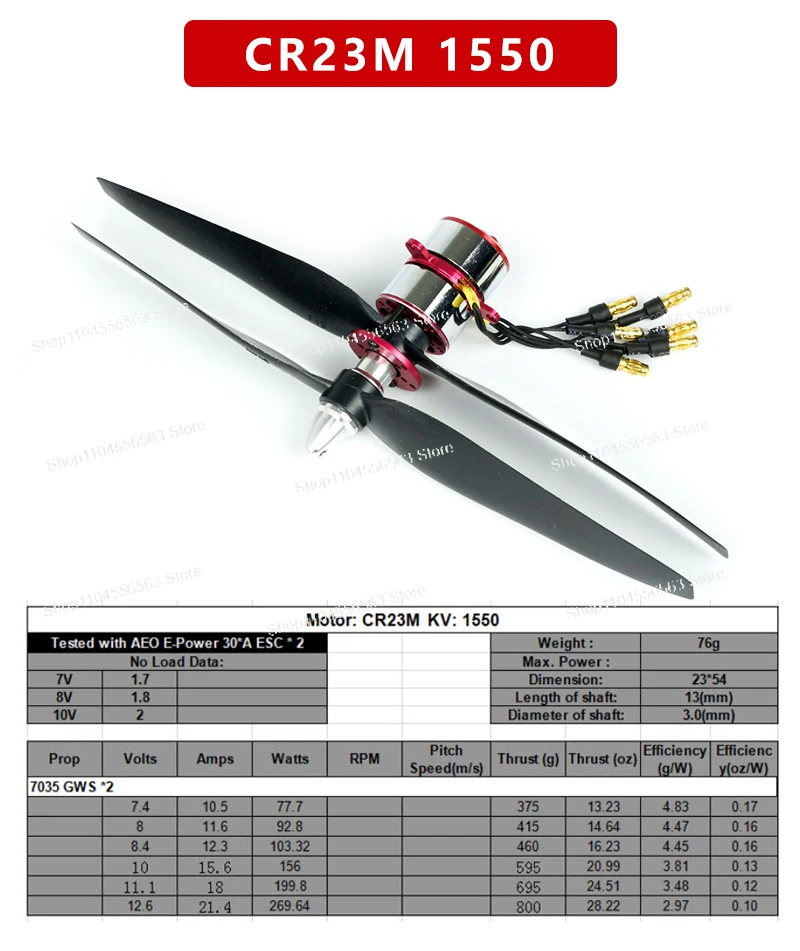 "محرك دوار مضاد AEO - دعامة مزدوجة محورية عالية السرعة لإلغاء عزم الدوران (RC Multirotor)" #5