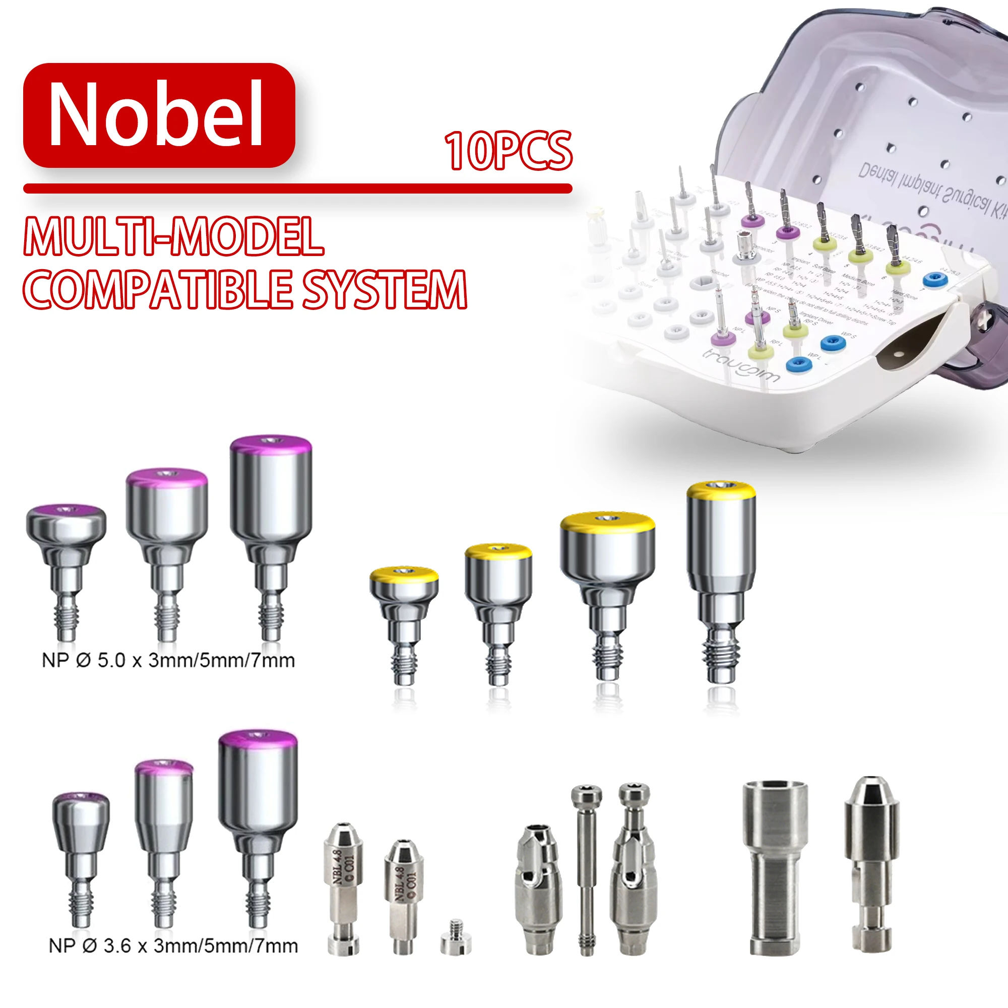 

Титановые компоненты для зубных имплантатов Nobel Lab: высококачественная временная реставрация из нержавеющей стали с системой имплантатов Dentium