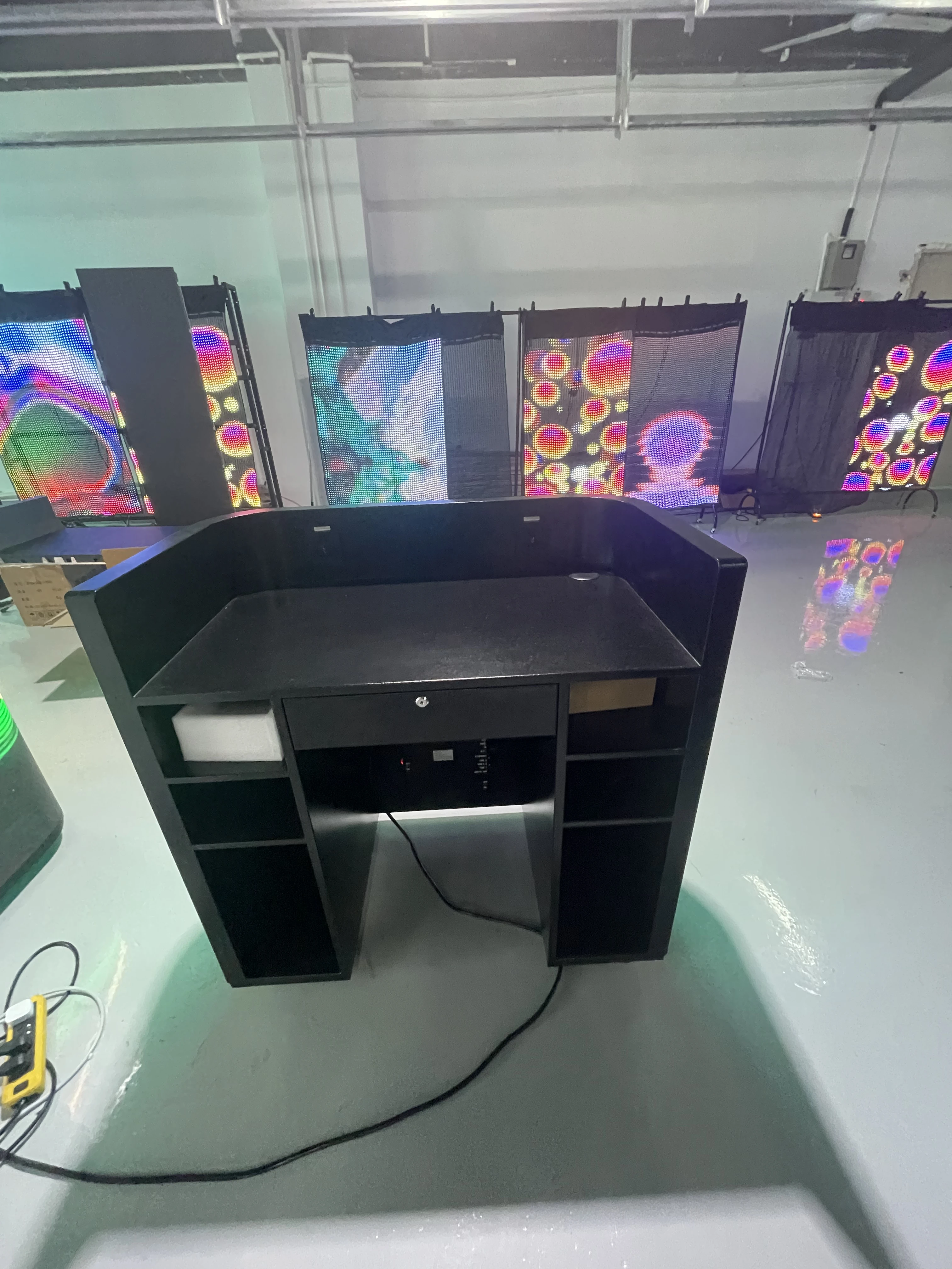 Dj Stand Front Desk Reception  Portable Booth LED Table Wall Display Dj Booth Led Display for Events view 6