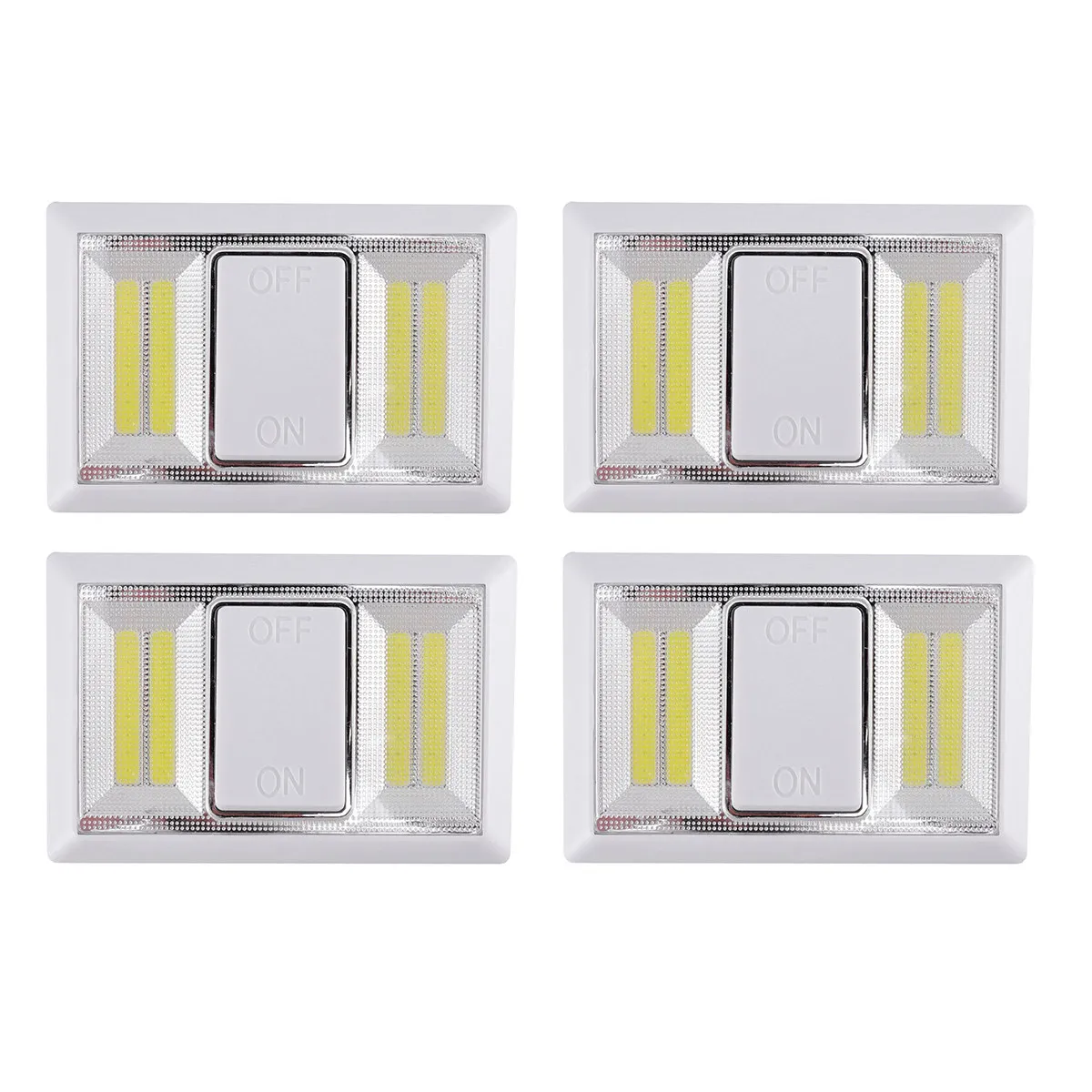 4Pcs Wall Emergency Light Battery Mode Magnetic Wardrobe Lamp Practical Night Lighting Tool for Home Hallway Bedroom