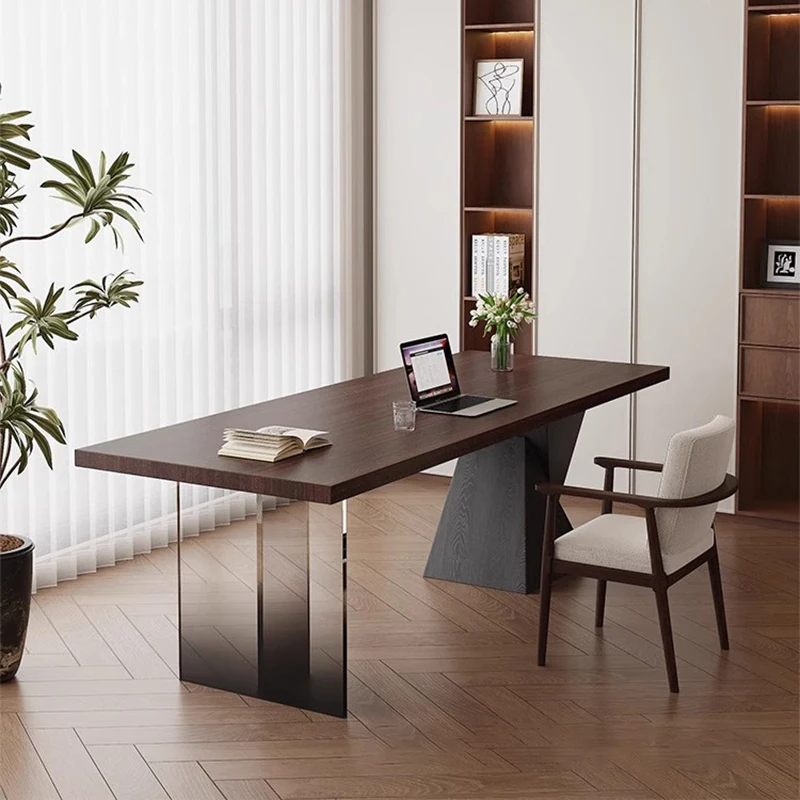

Plug Socket Decoration Office Desk Wire Management Home Luxury Executive Table Long Simple Modern Escritorio Office Furniture