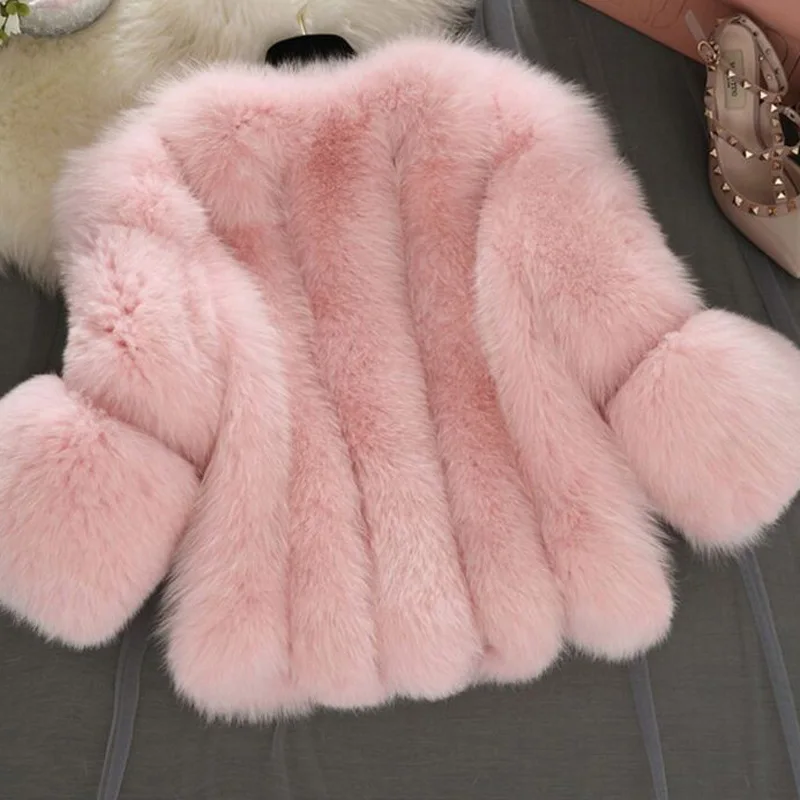 Fur Coat Korean Version Plus Size Fox Fur Imitation Fur Coat Short Women's Made