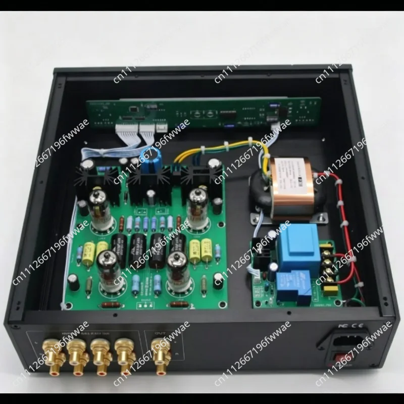 ybjHigh-End 12AU7 Tube Preamplifier - STR12A Reference SLP90 HiFi Stereo Pre-Amp with Remote Control for Audio Systems