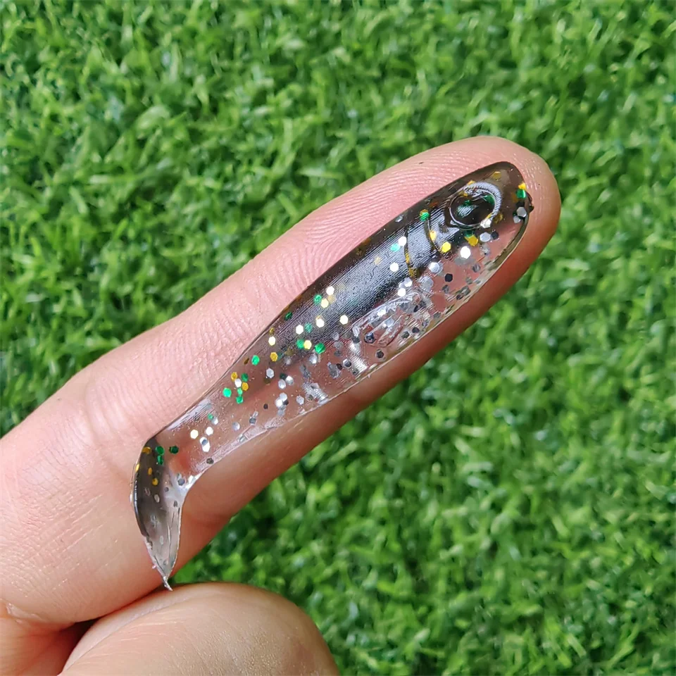 MUKUN 10 teile/los Shad Wurm Weichen Köder T Schwanz Jigging Wobbler Angeln Köder Tackle Bass Pike Aritificial Silikon Swimbait – Detail 8