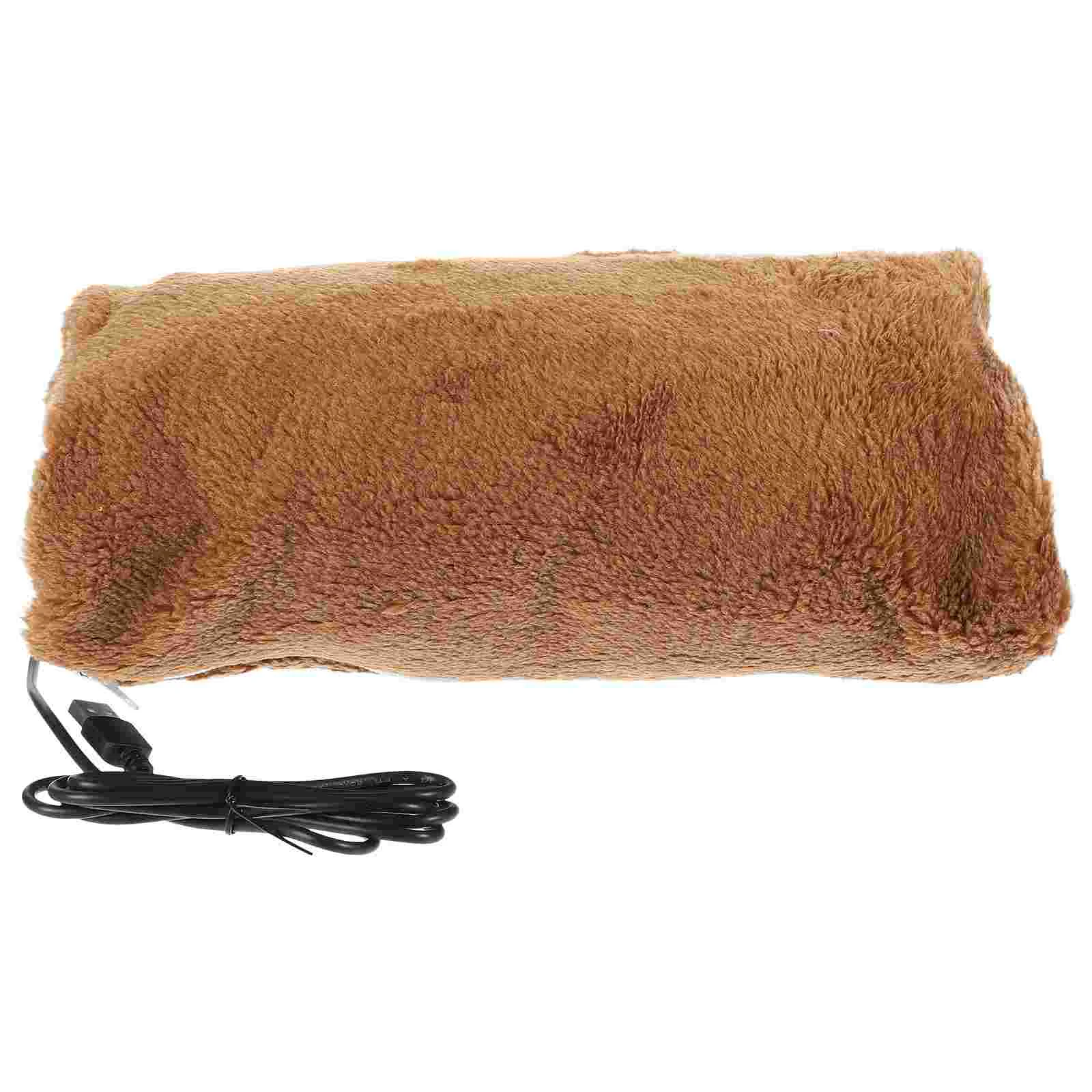 USB Hand Warmer Birthday Gift Electric Pillow Muffs Hot Pad Plug-in Portable Flannel Heating Women's Gloves