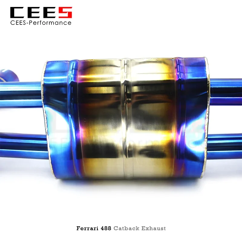 CEES Muffler Exhaust System Pipe Tuning High-performance Tuning Escape For Ferrari 488 2015-2019  Valve Catback