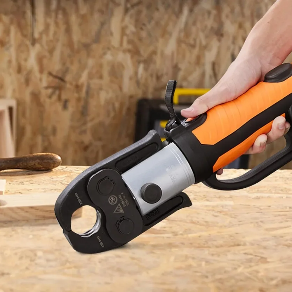 

Promotion18V Electric Pipe Crimping Tool for 1/2" to 2" Copper Pipes, Fast Press Kit with Jaws, Battery & Case