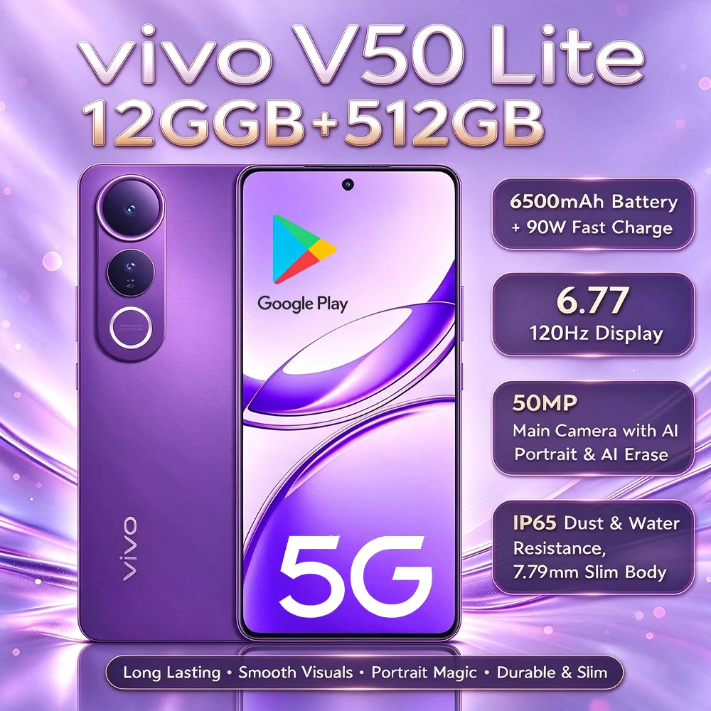 New Global Version VIVO V50 Lite Unlocked 5G LTE Smartphone 6.77