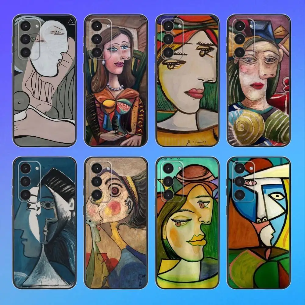 

Picasso Abstract Art Painting Phone Case For Samsung Galaxy A73,A72,A71,A70,A53,A52,A51,Others Soft Black Cover