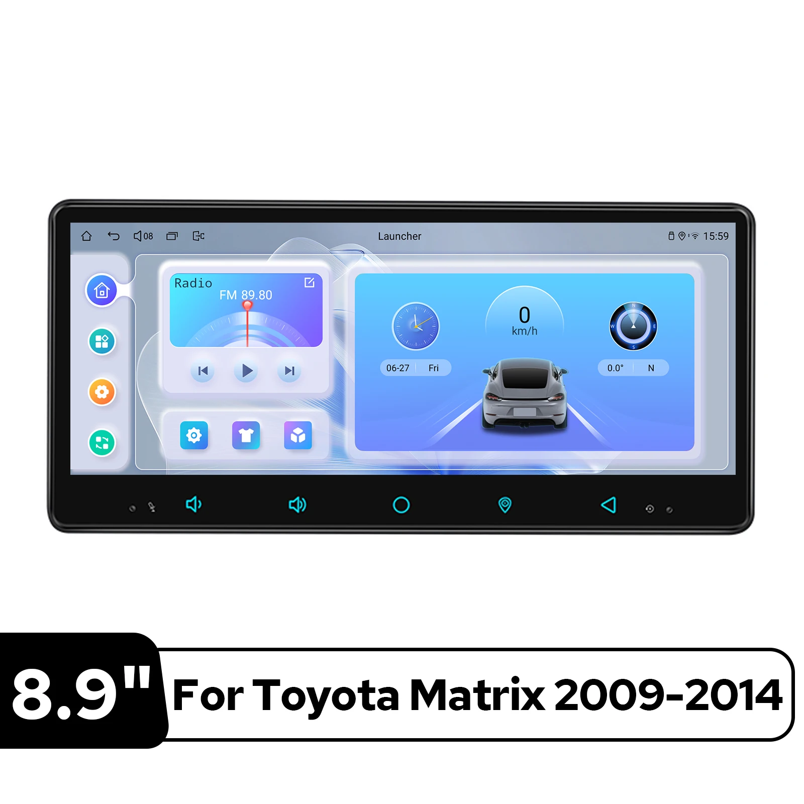 JOYING Android Car Stereo for Toyota Matrix 2009-2014 8.9