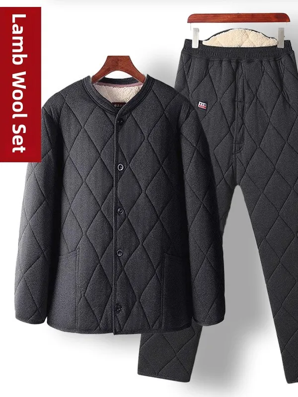 

Мужская зимняя куртка Thiened с хлопковым наполнителем, теплая, прямой крой, с подкладкой из овечьего вельвета, маленький хлопковый пуховик без стегания, на одной пуговице