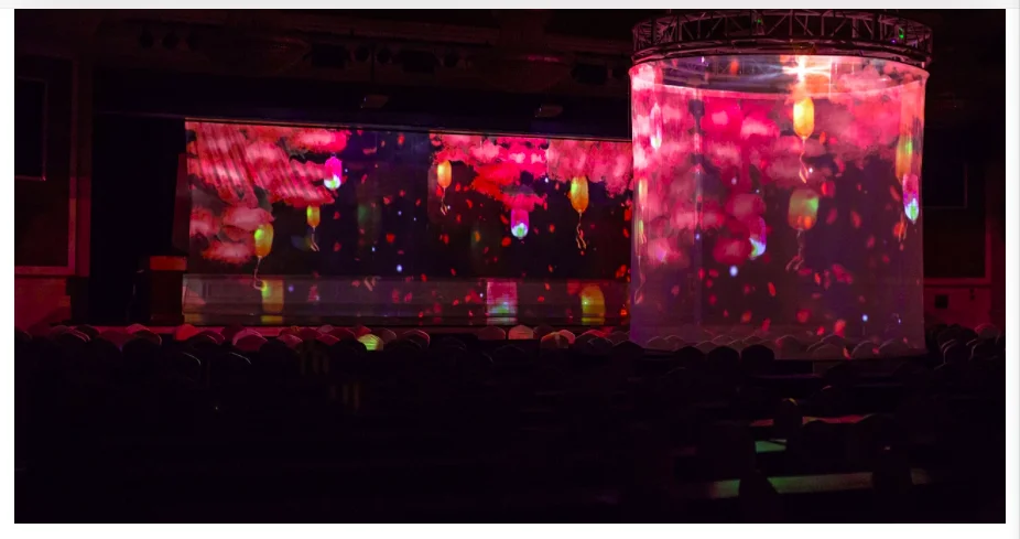 3D-Hologramm-Projektor-Bildschirm für den Außenbereich, Hologauze-Projektionssystem für Modenschau