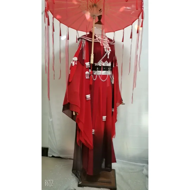 Tian Guan Ci Fu Heavenly Official Blessing Desperate Ghost King Hua Cheng Cosplay Red Long Cosplay Costmes Gui Wang Cos Set