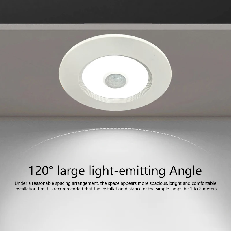220V Motion Sensor LED Downlight 5W 7W 9W Warm Cold White Ceiling Panel Light For Hallway Stair Depot