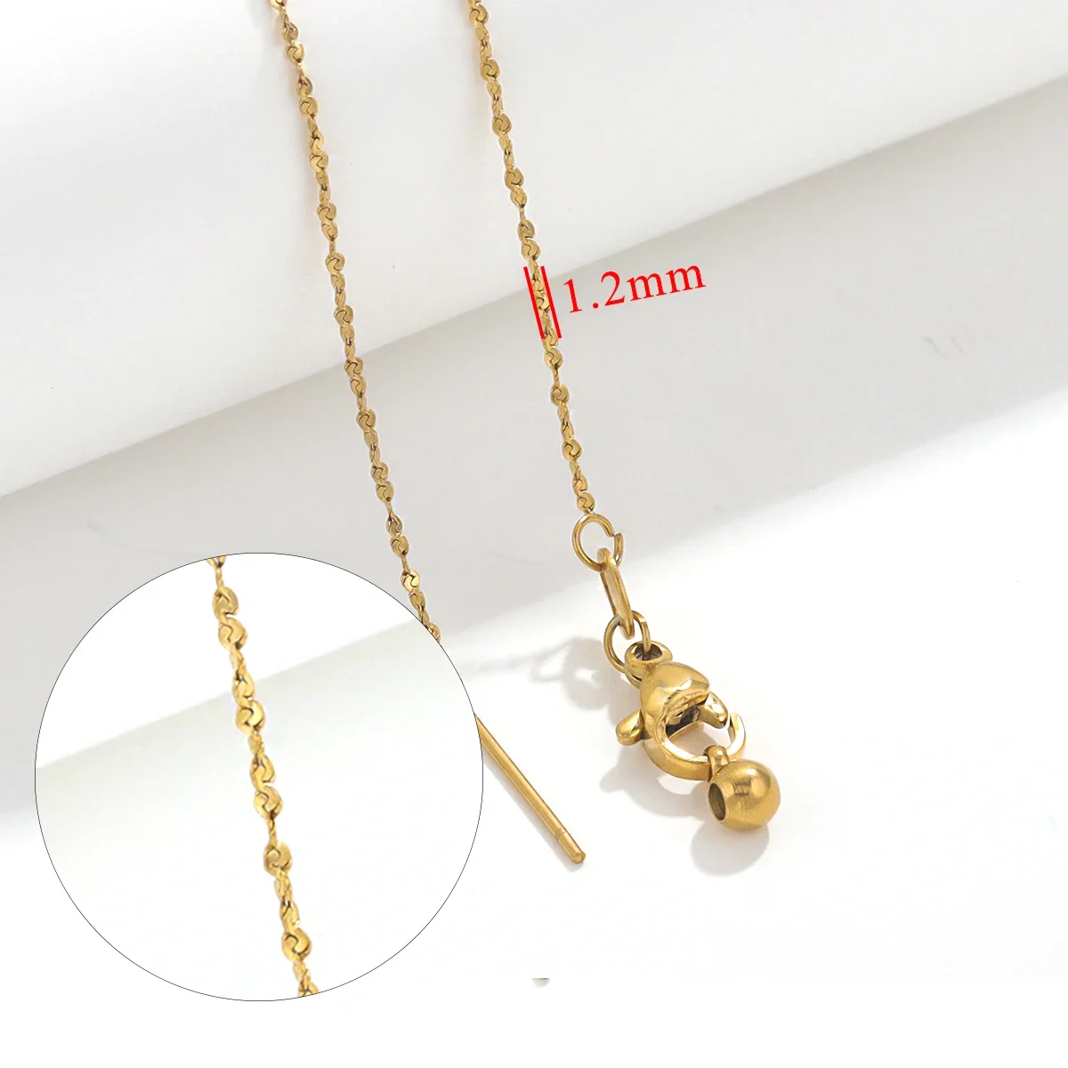 5pcs Adjustable Stainless Steel Chains for DIY Jewellery
