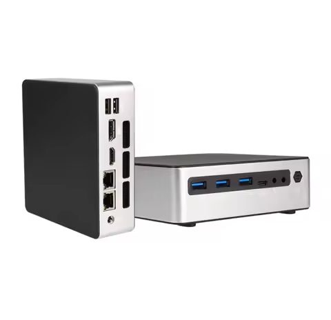 Hot Selling N150 Mini Pc 8K 3 Display DP HD TYPE-C Box PC Max 32G DDR5 Support NVMe PCIE Wifi 6 N100 NUC Dual LANs USB 3.2