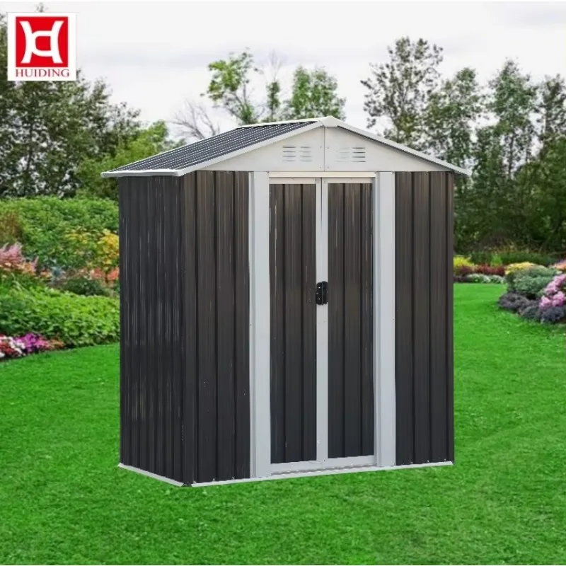 5X3 قدم أدوات الحدائق الرمادية سقيفة قمة سقف سقيفة معدنية أدوات الحدائق منزل بالجملة