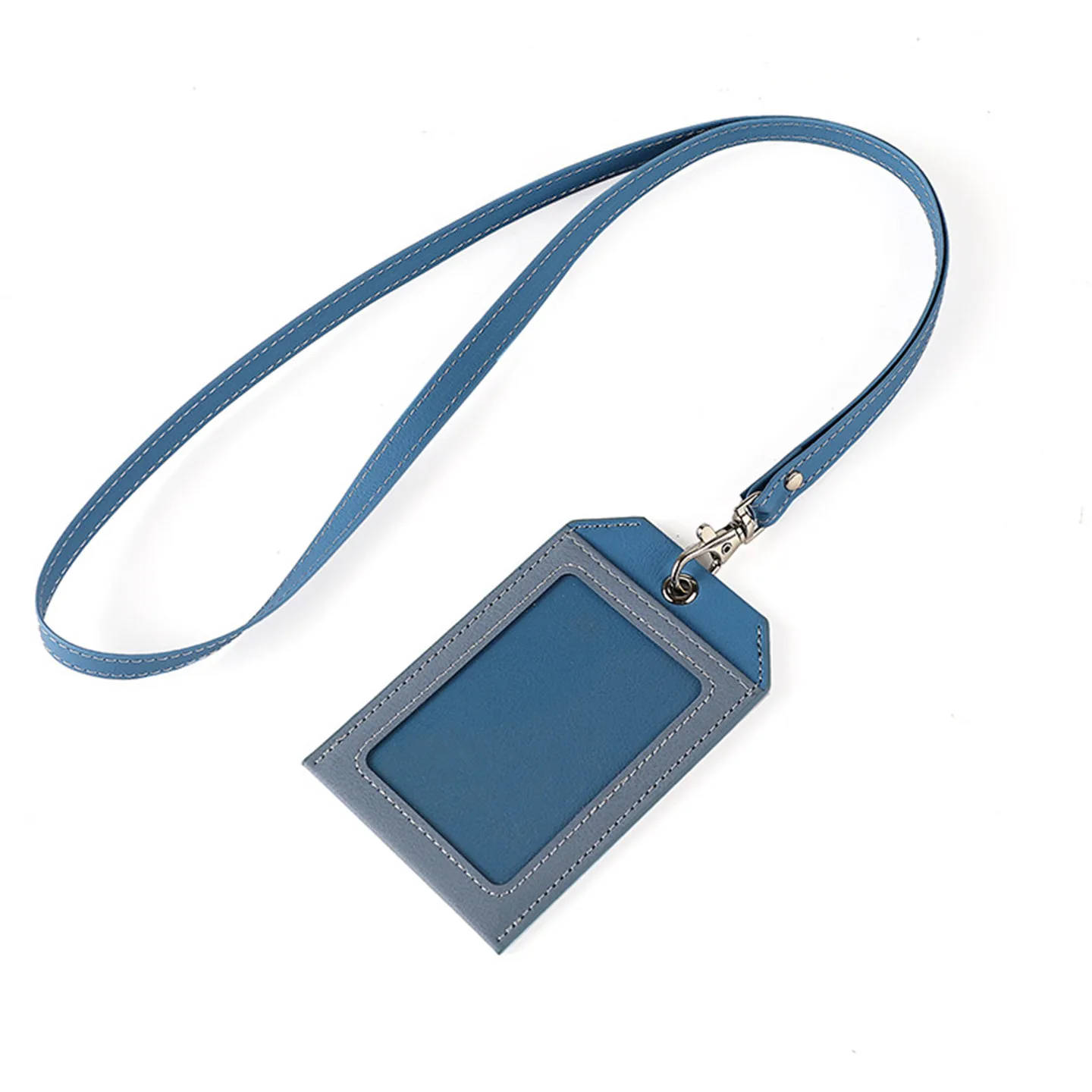 

Lanyards Credentials PU Leather Card Holder Pendant for Cards Luxury Name Tag Simple Employee ID Case with Lanyard Accessories