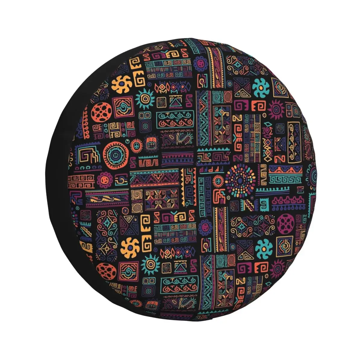 African Pattern Design Spare Tire Cover for Mitsubishi Pajero SUV RV Car Wheel Protectors Accessories 14