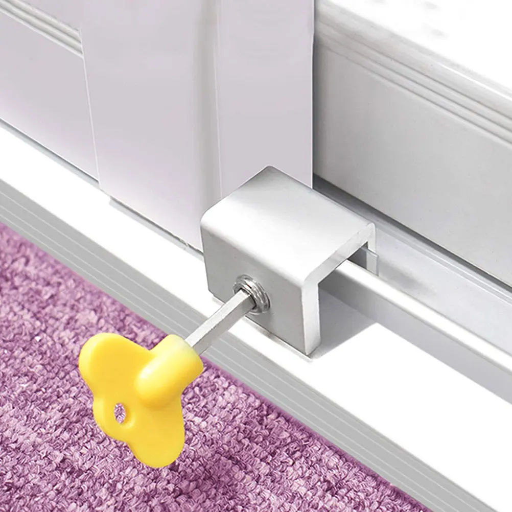 

8pcs Sliding Window Locks Safety Sash Child Anti theft Limiter Aluminum Alloy Durable Easy Installation No Punching Hardware