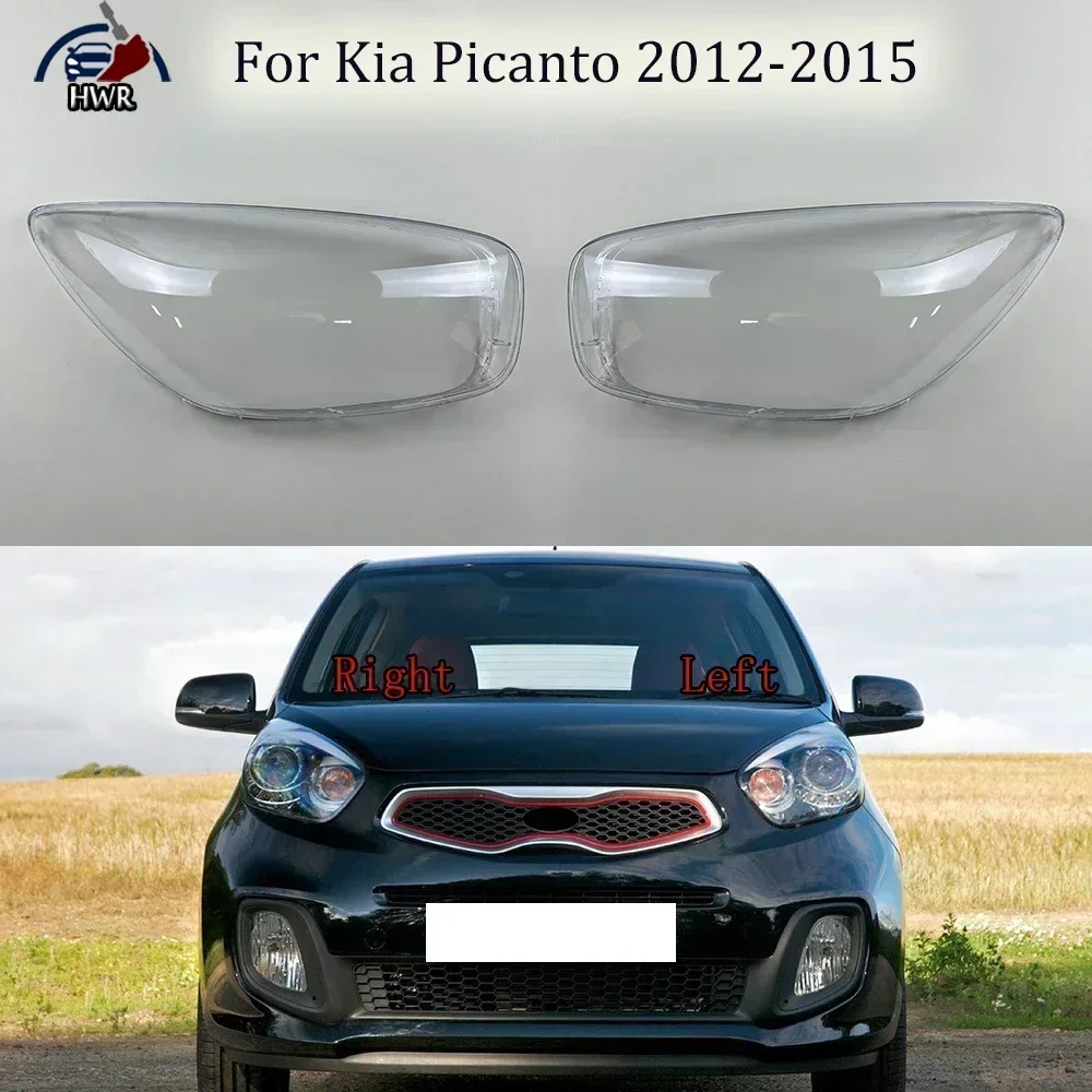 

Front Headlamp Lens Cover Headlight Shell Transparent Shade Plexiglass Lampshade Housing For Kia Picanto 2012 2013 2014 2015