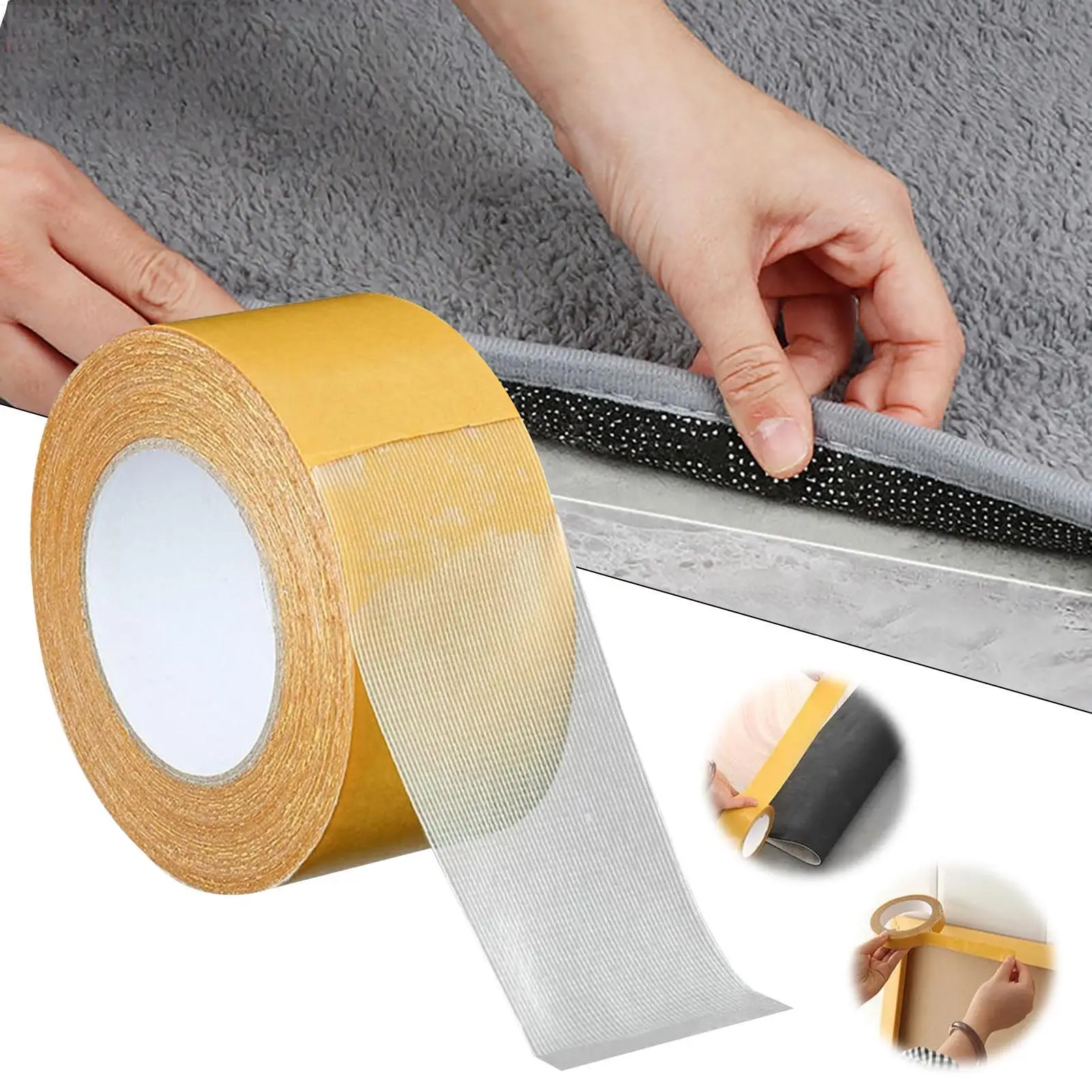 Double Sided Adhesive Tape Grid Super Strong Waterproof Mesh Carpet Tape Fixation Bookbinding Home Improvement
