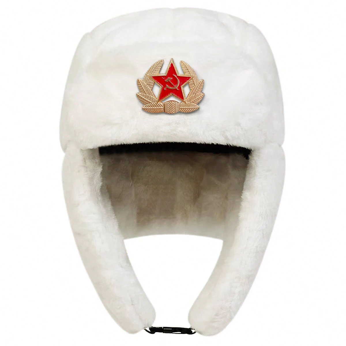 Unisex Lei Feng Mütze mit fünfzackigem Stern-Label, Wintermütze mit Ohrenklappe, warme Skimütze, Bombermütze für Outdoor-Aktivitäten im Schnee – Detail 5