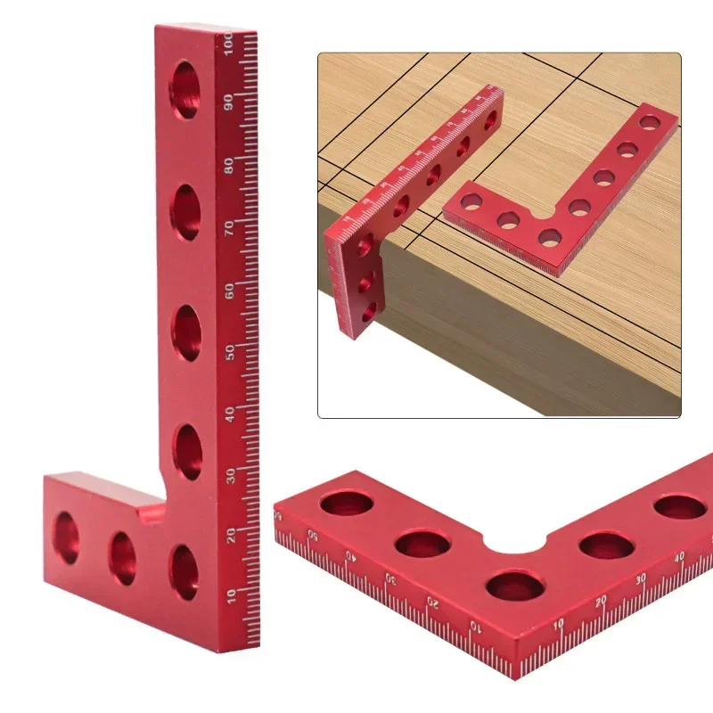 Woodworking 90 Degree Precision Square Edge Marking Tool, Aluminum Carpentry Pocket Marking Square Gauge,Right Angle Ruler