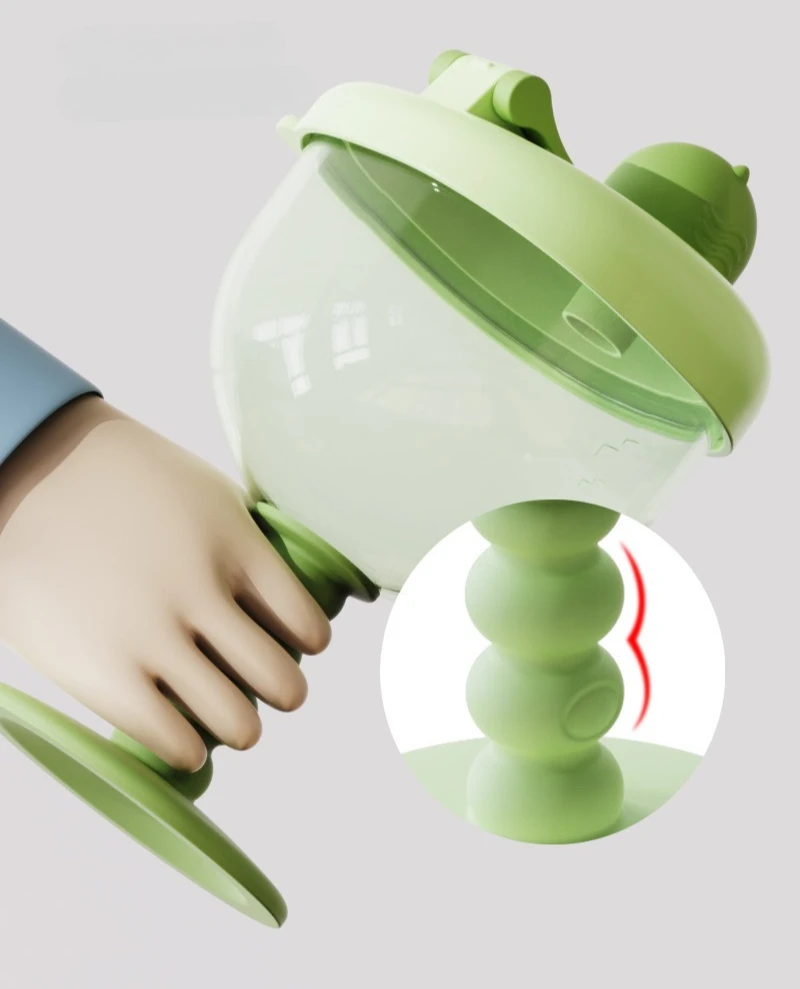 Baby-Kelchbecher mit Deckel, niedliches Weinglas-Design, Reise-Trinkbecher für Kleinkinder, 180/150 ml, auslaufsicherer Getränkebecher, Milchflasche, Kindergeschenk – Detail 7