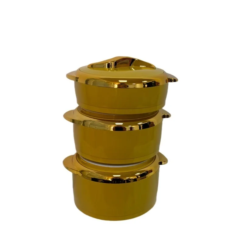 3PCS Food Warmers foreign trade export hot-selling set thermal insulation lunch box 1.5-2-2.5L thermal insulation tableware