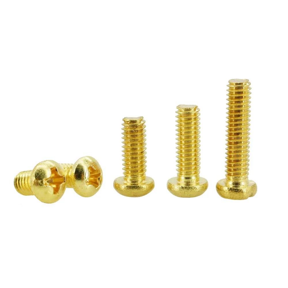 M2 M2.5 M3 M4 Brass Insert Nut Screw Kit Metric Threaded Hot Melt Heat Inserts Insertnut Copper Phillips Screw Set 3D Printing