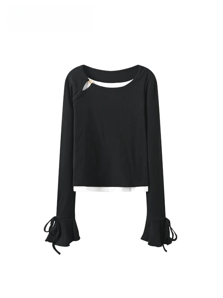 

plus Size Long Sve T-irt Women's Loose Design Slimming Top Autumn Winter New Sle Cara CLUB plus Size Faion plus Size