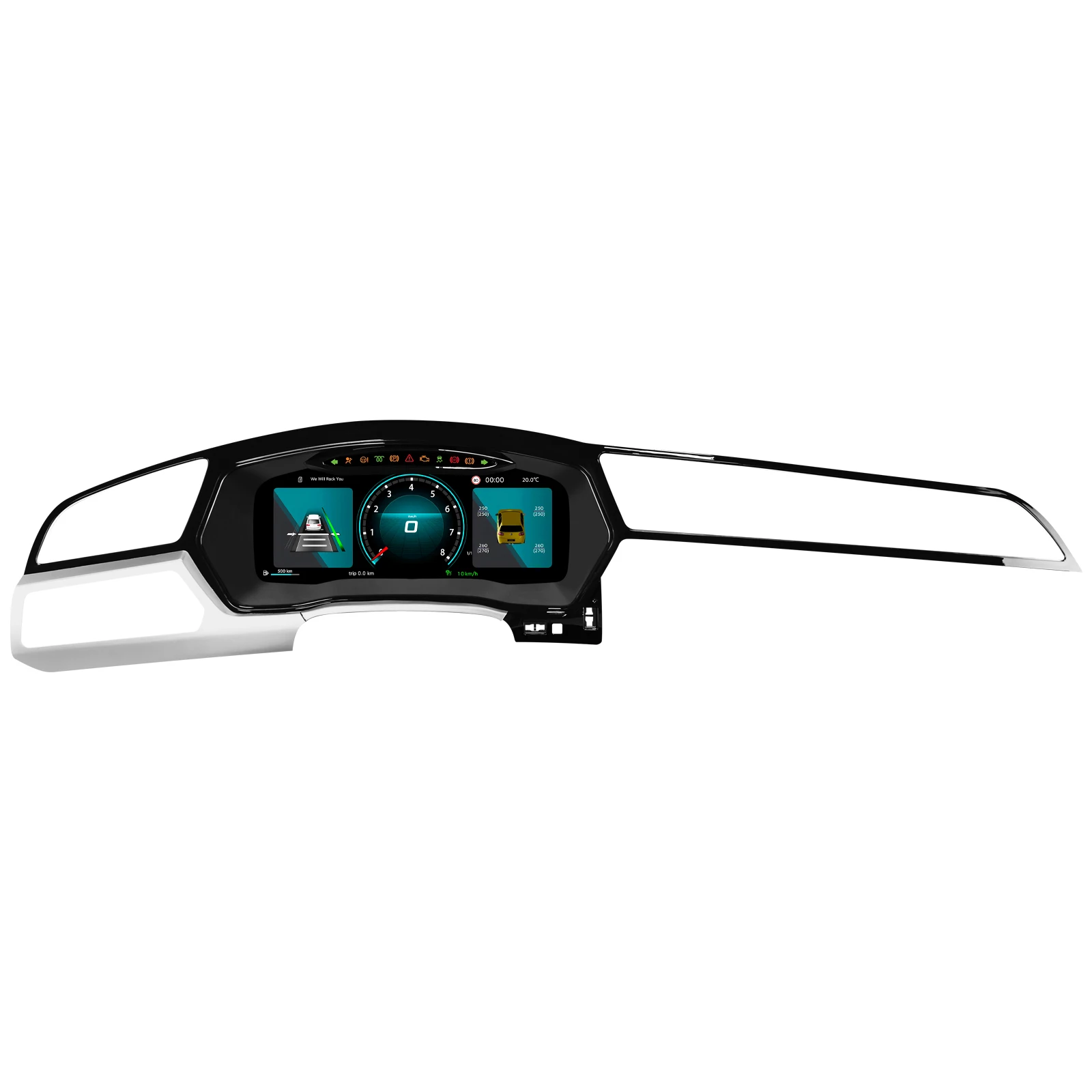 Image of Hizpo 12,3 Zoll Auto LCD Digital Armaturenbrett-Kombiinstrument für Volkswagen Touran MK2 (MQB-Plattform) 2015-2022 – Modifiziertes Autoradio-Instrumentenpanel, Cockpit-Kombiinstrument, Display,