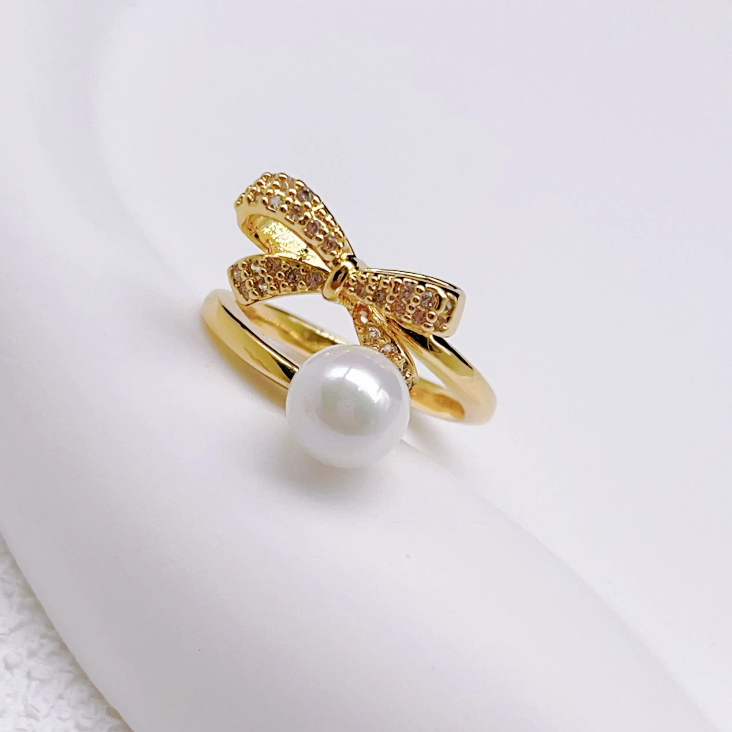 Natural freshwater pearl ring for women, Korean fashion sunflower open finger ring for women's Unusual accessories