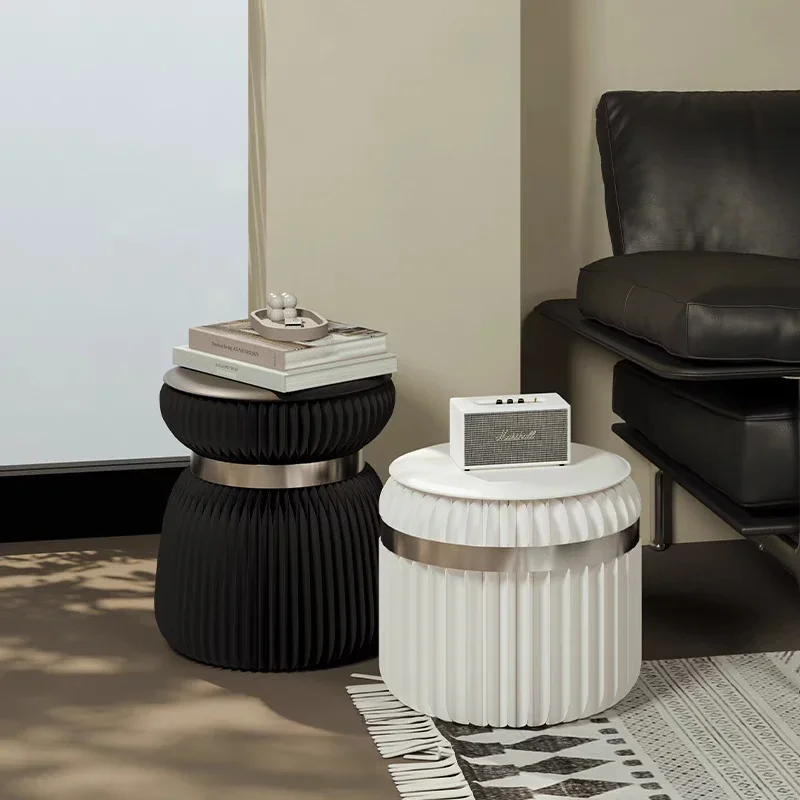 

Nordic Furniture, Kraft Paper Stools, Round Folding Stool,Shoe Changing Stool, Footstool,Leisure Chair, Creative Mobile Seat